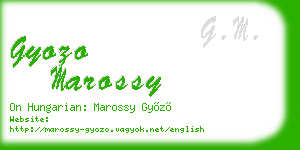 gyozo marossy business card