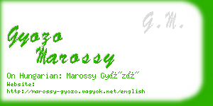 gyozo marossy business card